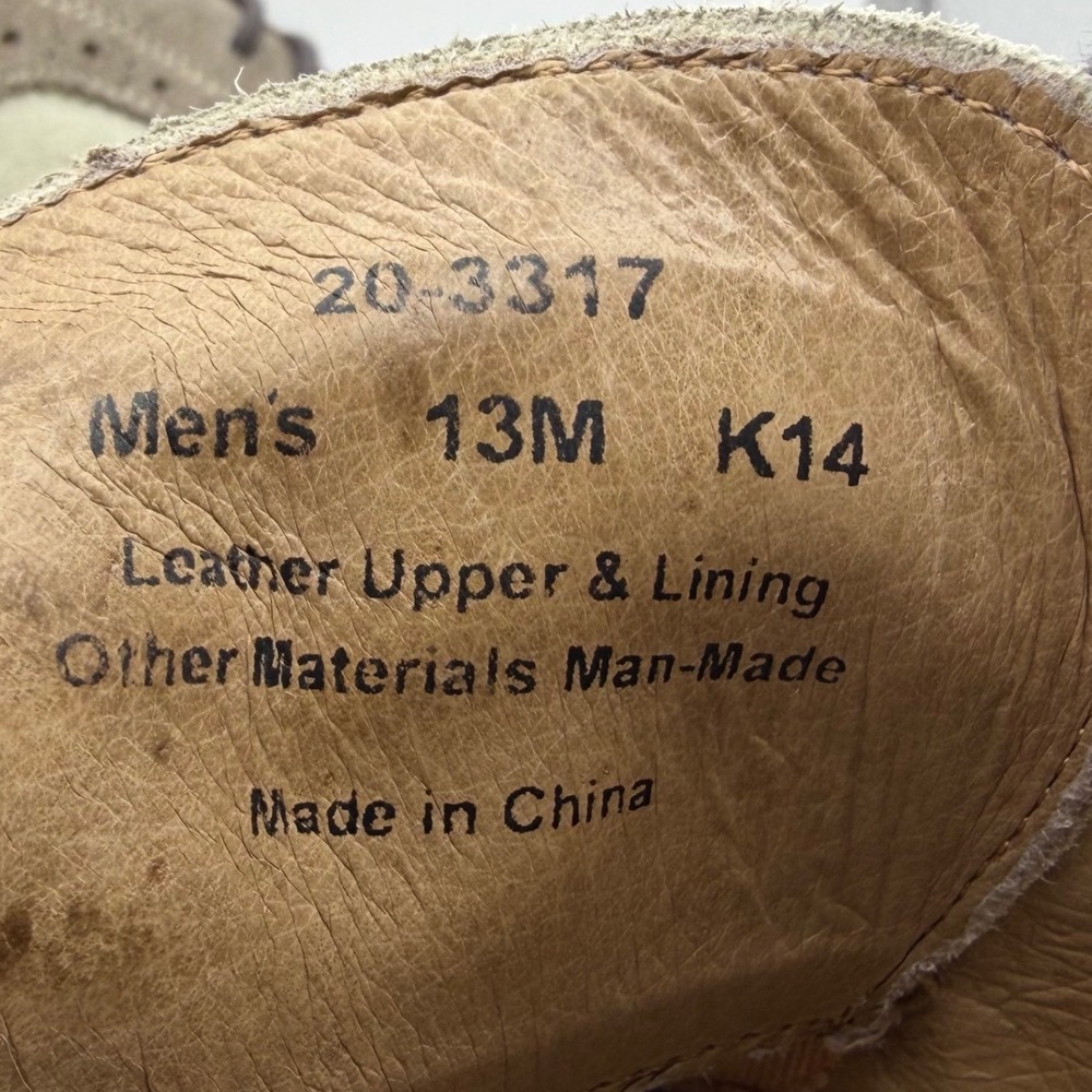 Johnston & Murphy Mens 13 Suede Wingtip Oxford Shoes Taupe Cream Brogue Preppy - Picture 11 of 11
